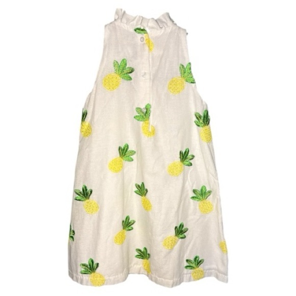 Janie & Jack Embroidered Pineapple Dress size 5 - Picture 3 of 5